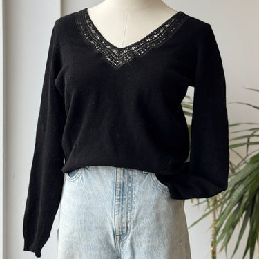 Sezane Black Pull Laine Janelle Sweater, Small