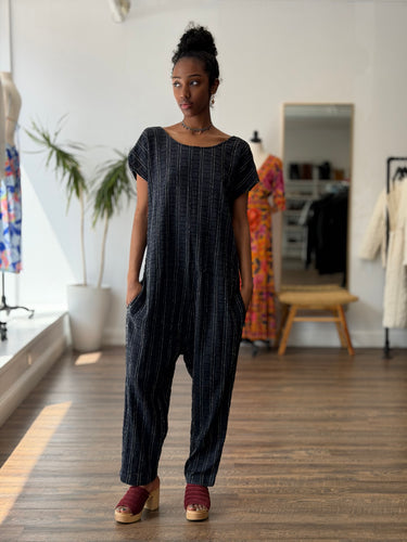 Ace & Jig Black Checkered Jumpsuit, Medium