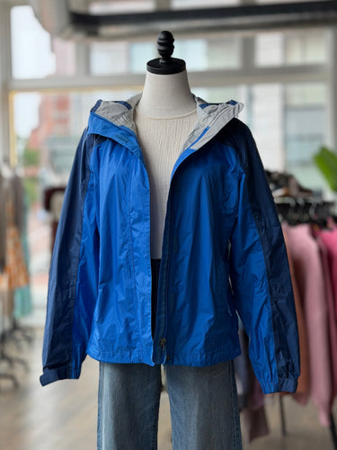 LL Bean Blue Rain Jacket, XS