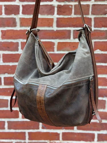 Rough & Tumble Large City Safari in Waxed Canvas & Distressed Espresso
