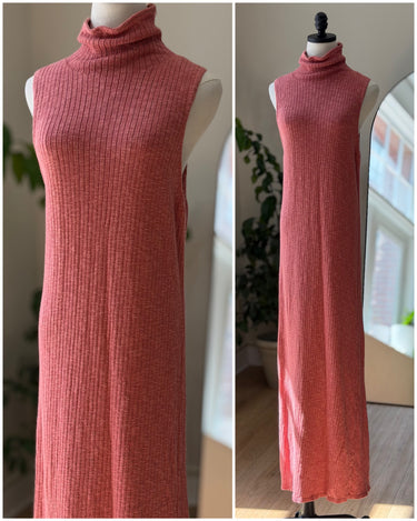 Free People Pink Sleeveless Knit Maxi Dress, XLarge