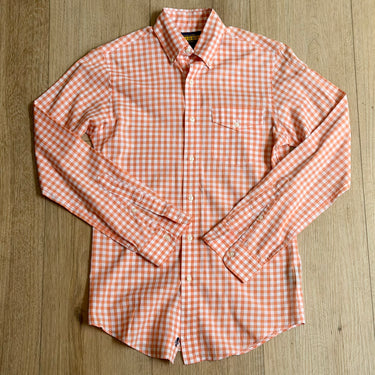 Rugby Orange Plaid Shirt, Men's XSmall