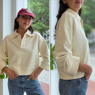 Closed Cream Polo Sweater, XSmall