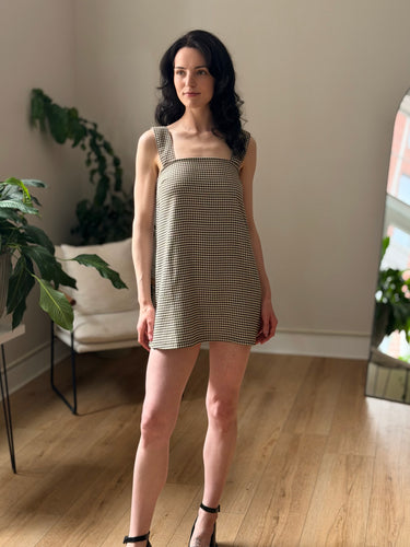 Reformation Houndstooth Mini Dress, XSmall