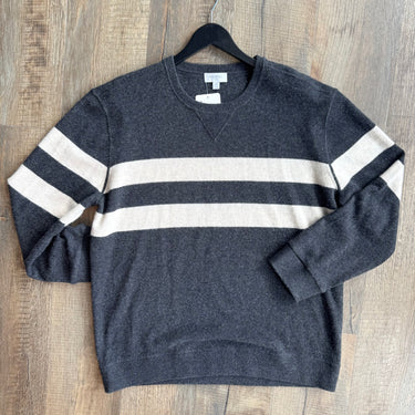 Todd Snyder Striped Charcoal Sweater, Men's XXLarge