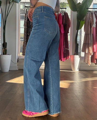Veronica Beard Wide Leg Lakeshore Jeans, 28