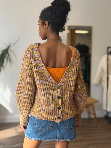 ba&sh Haili Marled Knitb Reversible Sweater, 0/XSmall