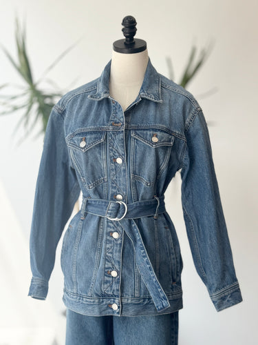 Madewell Belted Oversized Trucker Jacket, XSmall