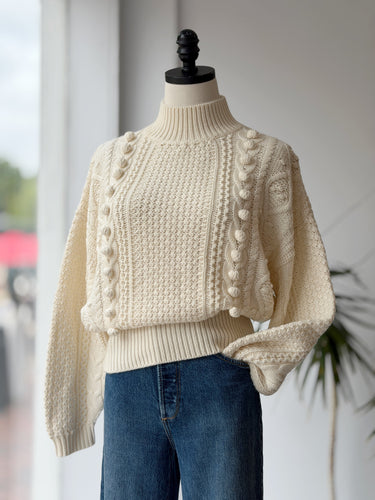 Sezane NWT Amaury Sweater in Ecru, XSmall