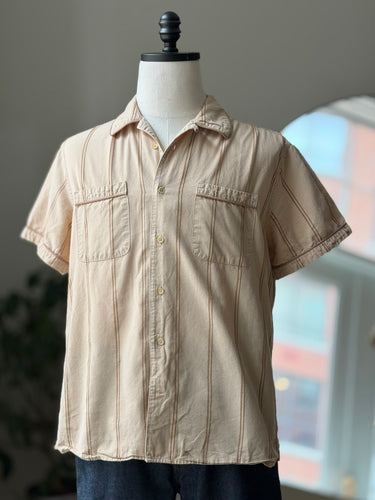 Taylor Stitch Linen Blend Short Sleeve Button Up Shirt, 42
