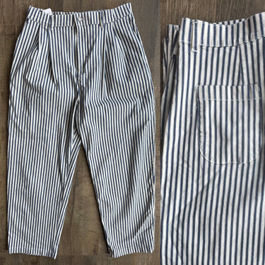 Christy Dawn Striped Pleated Waist Trouser Pants, 29