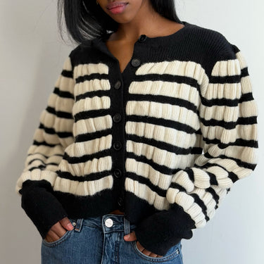 Eleven Six NWT Anna Stripe Cardigan, XS/S