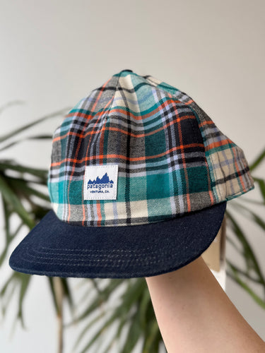 Patagonia NWT Plaid Range Flat Brim Cap