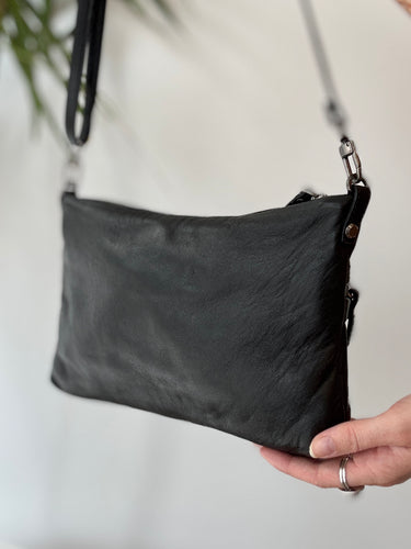Rough & Tumble Cheyenne Bag in Plonge Black