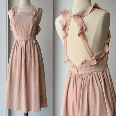 Ulla Johnson Willa Pinafore Dress in Pale Pink - AS IS, 2