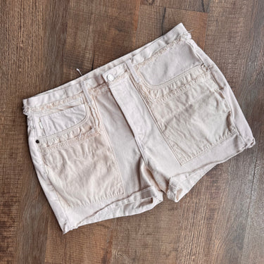 Helmut Lang Rolled Boyfriend Shorts in Dove, 32