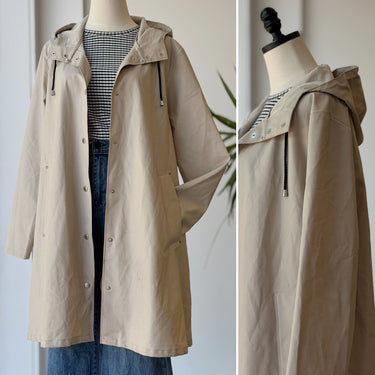 Stutterheim AS IS Beige Lightweight Rain Jacket - marks throughout, Medium