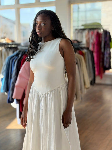 Dissh NWT James White Bubble Midi Dress, 10