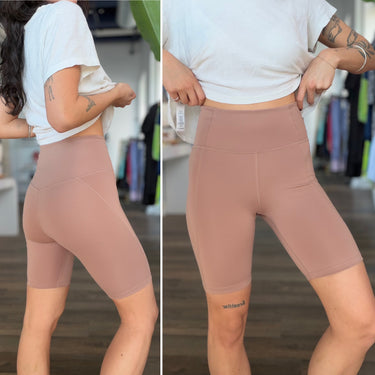 Girlfriend Collective Camel Bike Shorts, Small