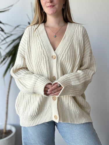 Jenni Kayne NWT Alpaca Cocoon Cardigan in Ivory, Large