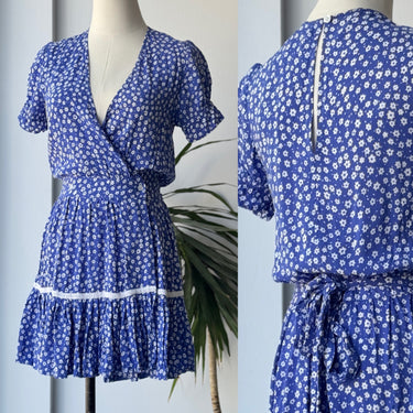 Faithfull The Brand Liza Dress in Blue Floral, 2