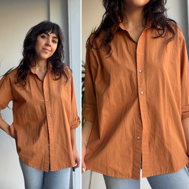 Donni Oversized Cotton Button Up, Small