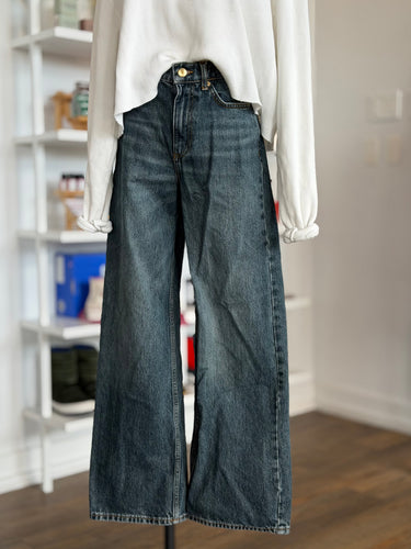 Zara Dark Ash Blue Wide Leg Jeans, 2