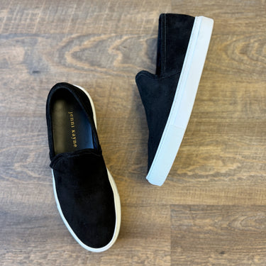 Jenni Kayne Black Suede Slip On Shoes, 39