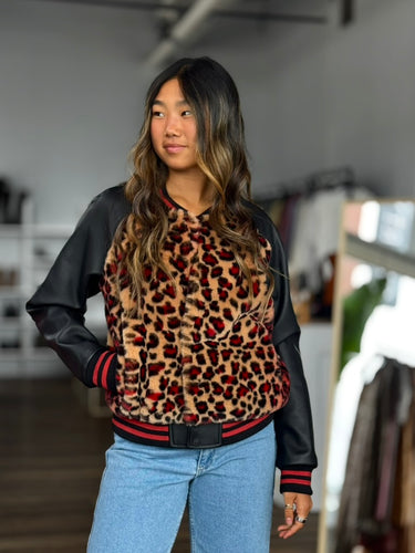 Mother The Snap Letterman Jacket in Cat Party, Large