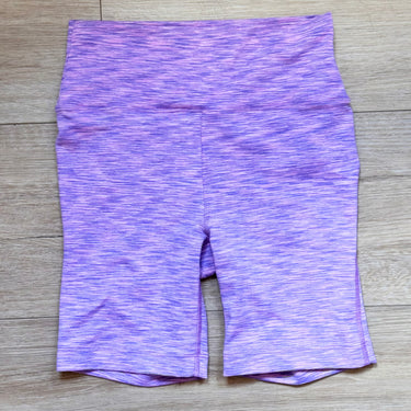 Outdoor Voices Purple and Pink Heathered Biker Shorts, Small