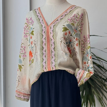 Caballero Floral Flouncy Blouse, Small