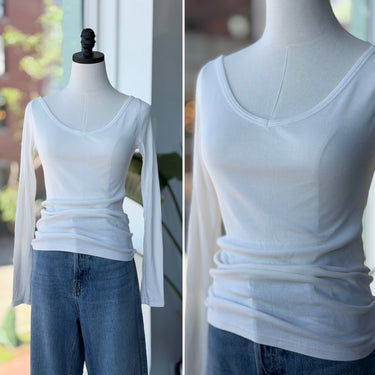 Everlane Cream Ribbed LS Top- as is, Small
