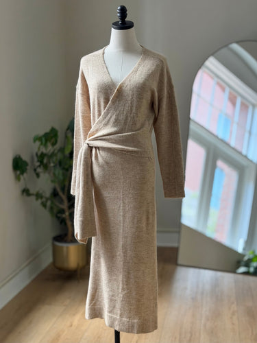 Grade & Gather Long Oat Knit Dress, small