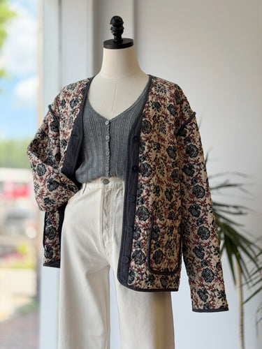 Margaret O'Leary Floral Quilt Jacket, Small