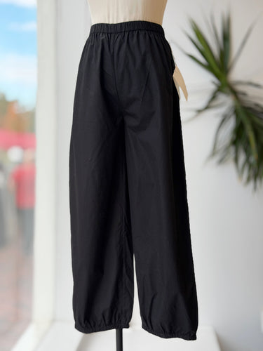 Suzie Kondo NWT Delos Solid Cotton Poplin Pants in Black, Small