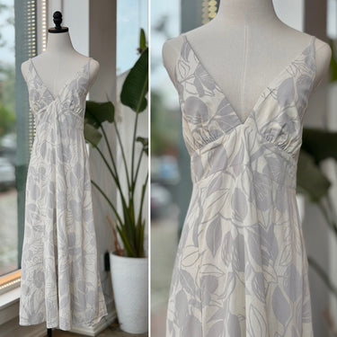 Farm Rio Grey & White Floral Midi Dress, Fits M/L