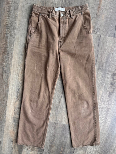 Sayaka Davis Straight Leg Denim Jeans in Brown, Unisex Small
