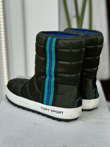 Tory Burch Sport Colorblock Sherpa Snow Boots, 8