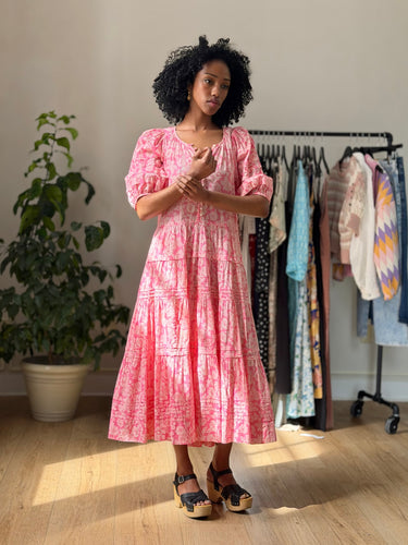 The Great Ravine Dress in Pink Floral, 2-Medium