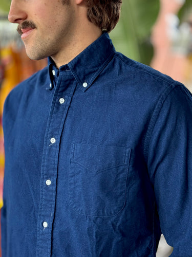 Gitman Bro's Cobalt Button Down Shirt, Men's Medium