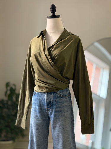 Rene Lezerd Wrap Blouse, fits s/m