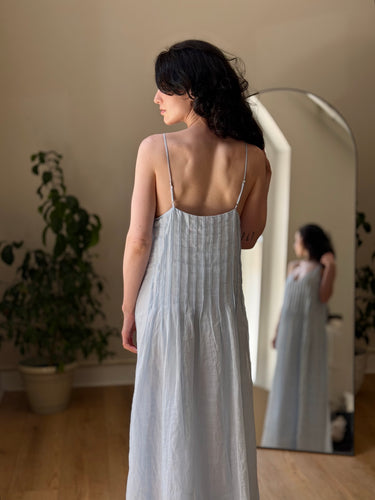 Dissh NWT Tahlia Cornflower Ramie Dress in Powder Blue, 6