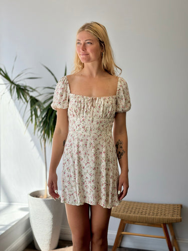 Reformation White Floral Dress - as is, 8