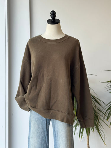 AS IS Jenni Kayne Saturday Sweatshirt in Olive, Small