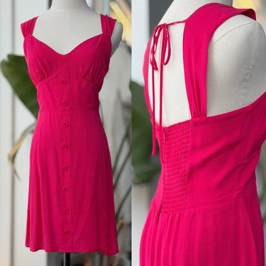 Reformation Hot Pink Sweetheart Mini Dress AS IS, 10