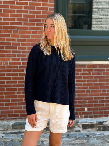 Jenni Kayne AS IS Cashmere Navy Knit Sweater, XLarge