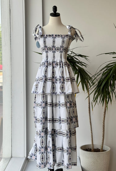 Hill House NWT Elise Nap Dress in Marsielle Geometric, Large