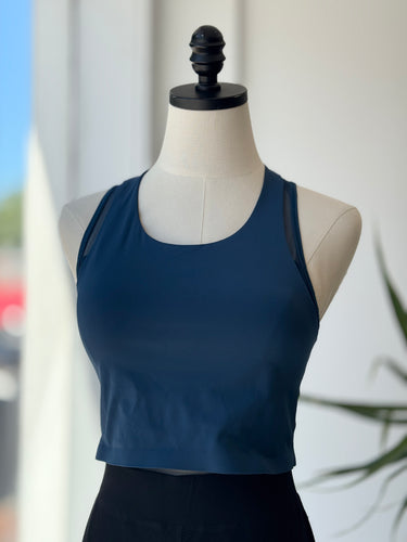 Lululemon Blue Mesh Detail Bra Top, 6