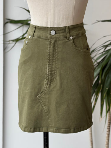 Pilcro NWT Olive Denim Mini Skirt, 00
