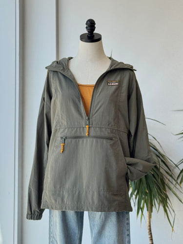 LL Bean Olive Anorak, XSmall